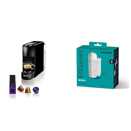 Krups Nespresso XN1108 Essenza Mini Kaffeekapselmaschine| 14 Kapseln | 19 bar | Energiesparmodus | 1260 W | ‎0 & Siemens BRITA Intenza Wasserfilter TZ70033A