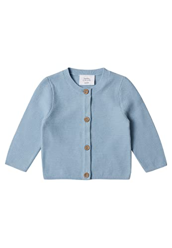 Stellou & friends Strickjacke -Cardigan für Mädchen und Jungen | Hochwertige Baby-Kleidung aus 100% Baumwolle - II V | Gr. 62/68 - Hellblau