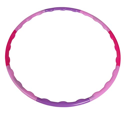Simba 107402271 - Hula Hoop Reifen zum Zusammenstecken, 8 Teile, rosa und pink, 80cm Durchmesser, Sportreifen, Gymnastikreifen, Fitness