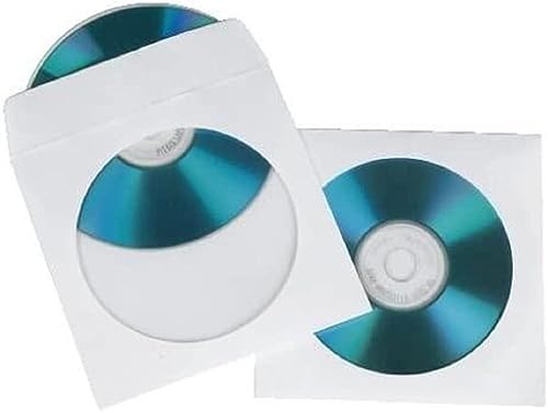Hama CD/DVD Papier-Schutzhüllen, Weiß, 100er-Pack