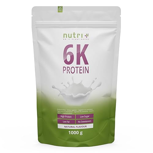 Nutri + Protein Pulver Neutral 1 kg - 85% Eiweiß - aus Deutschland - zuckerfrei + fettfrei - Proteinpulver ohne Süßstoff & Laktose - ideal zum Backen - 1000 g Natural Flavour