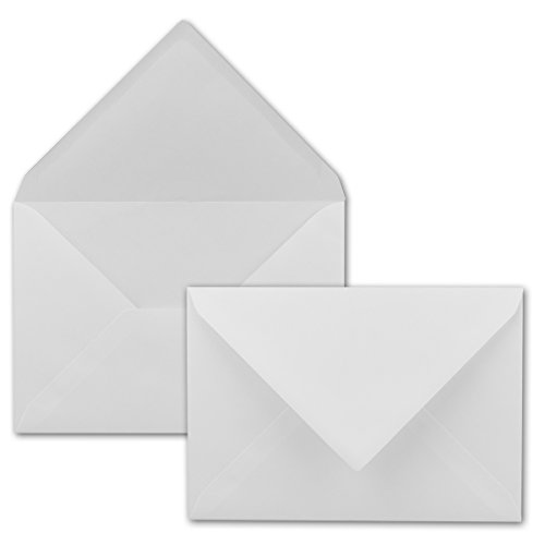 25x Briefumschläge DIN C5-16,2 x 22,9 cm - Weiß mit gerippter Struktur - 100 Gramm pro m² - Kuverts mit Strukturprägung - Nassklebung - GUSTAV NEUSER