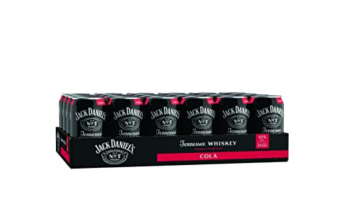 Jack Daniel's Jack & Cola - Whiskey Noten treffen auf klassische Cola - 24 x 0,33L / 10% Vol.
