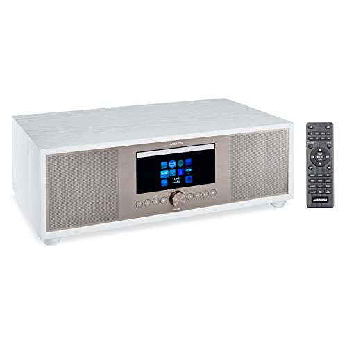MEDION P66024 All in One Audio System (Internet, DAB+, PLL-UKW Radio, CD/MP3-Player, Bluetooth 5.0, 2.1 Soundsystem, Kompaktanlage) Silber