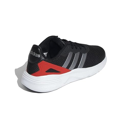 adidas Herren Nebzed Cloudfoam Sneakers, Core Black/Iron Met./Vivid Red, 41 1/3 EU