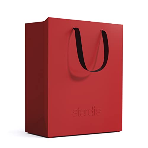 stardis binbox Design Papierkorb eckig stylischer Papiereimer mit Tragegriffen für Büro Office Kunststoff Mülleimer Abfalleimer Müllkorb rot