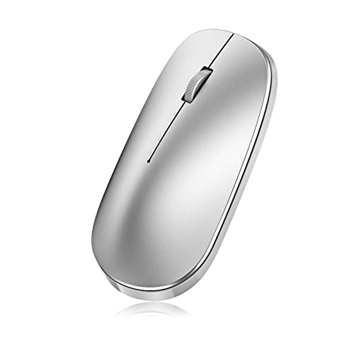 OMOTON Bluetooth Maus für Mac OS, kabllose Maus kompatible mit MacBook air/pro,iMac, ipad, Bluetooth-fähiger Computer, Laptop, PC, Notebook mit Windows, Mac OS, Linux und Android,Silber