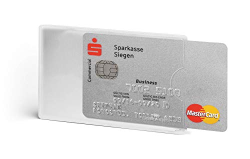 Robuste Durable Kreditkartenhülle mit RFID-Schutz, RFID-Blockierung, Tasche mit 3 Kartenhüllen, transparent, 890319