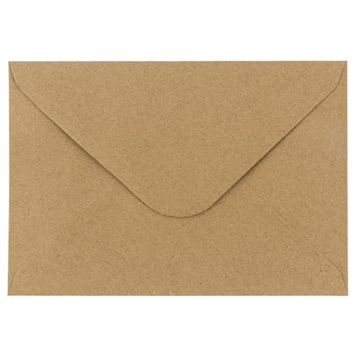 Ideen mit Herz Kraftpapier Umschläge, 100 Stück | hohe Qualität: 110 g/m² | Briefumschläge, Kuvert, Briefkuvert, Briefhülle für Grußkarten, Einladung, Geburtstagskarten (DIN B6 | 12,5 x 17,5 cm)