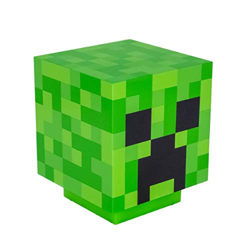 Paladone Minecraft Creeper Light Up Figure - Tischleuchte mit Zombie-Sounds, ca 11, Kunststoff, Grün