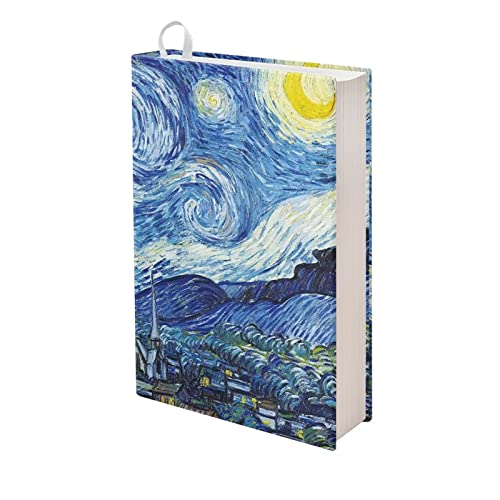 Tongluoye Buchhüllen-Schutz für Mädchen und Jungen, lustig, individuelle Buch-Staubschutzjacke, mit perfektem Schutz, schöne Geschenke, Starry Night van Gogh, 9-11 inch