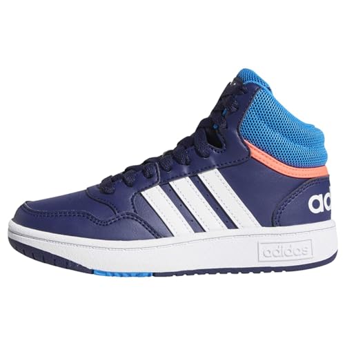 adidas Hoops Mid Shoes Basketball Shoe, Dark Blue/Blue Rush/Turbo, 38 EU