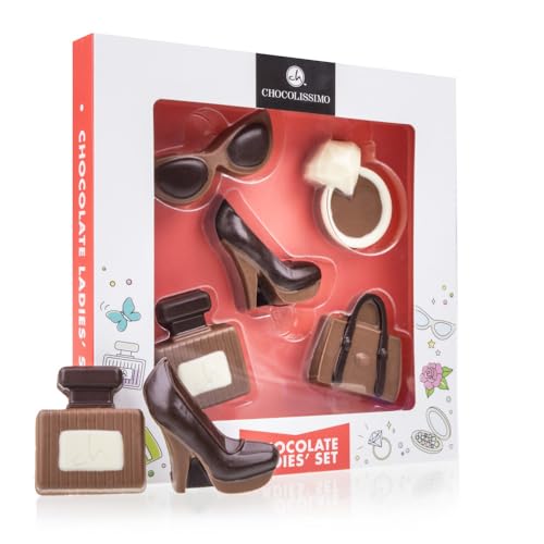 Mode-Set aus Schokolade - Geschenk für Frau | Muttertag | Schuh aus Schokolade | Schokoladenhandtasche | lustige Geschenke für Frauen | Mädchen | Mama | Valentinstag Geburtstag