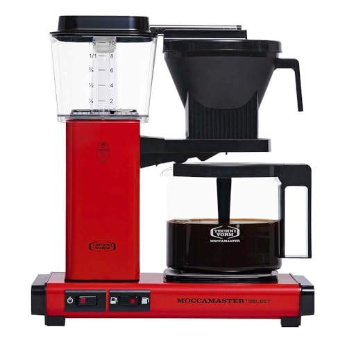 Moccamaster KBG Select, Filter Kaffee Maschische, Filterkaffee, Red, 1.25L
