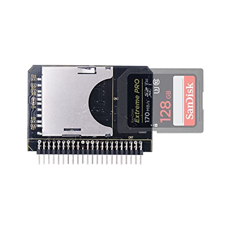 Leagy Adapter für SD-Karte ,SD, SDHC, SDXC, MMC auf IDE, 2,5 Zoll / 6,35 cm, 44P, 44 Pin, Stecker, Konverter, SD 3.0