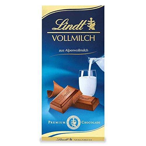 Lindt Vollmilch-Tafel |Schokoladentafel|feinste Alpenvollmilch Chocolade |glutenfrei |100g | Schokoladengeschenk
