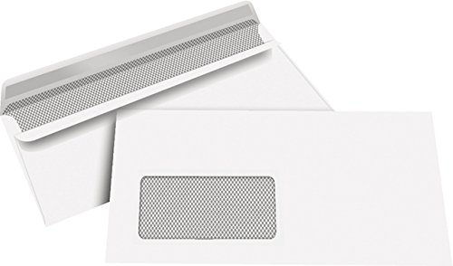 STAPLES® Briefumschlag, mit Fenster, selbstklebend, kompakt, 235 x 125 mm, 80 g/m², holzfrei, weiß (1.000 Stück), Sie erhalten 1 Packung á 1000 Stück