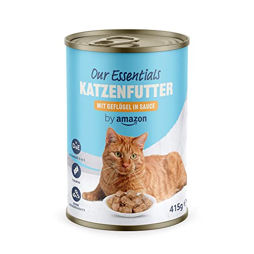 by Amazon Katzen Nassfutter Häppchen mit Geflügel in Sauce, 415g, 1er-Pack