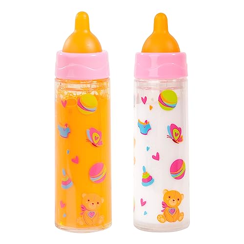 Bayer Design 79201AE Magische Flasche, Milchfläschchen, Trinkflasche, Puppenzubehör, 3 Jahre to 6 Jahre, weiß und orange