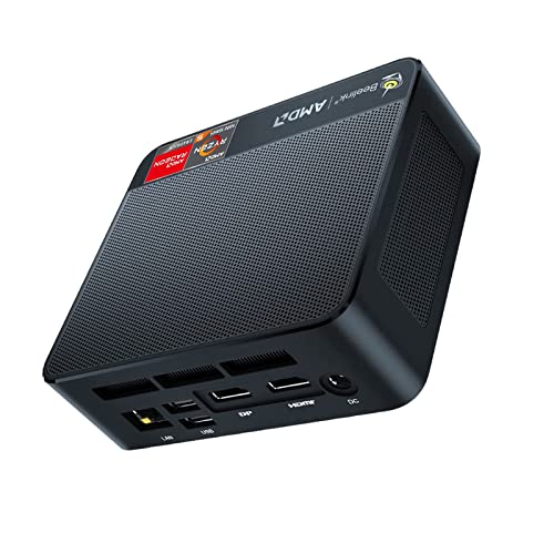 Beelink Mini PC AMD Ryzen 5 5560U(6C/12T,up to 4.0 GHz),Mini Computer 16GB DDR4 RAM/500GB M.2 2280 NVME SSD Support 4K@60Hz Output/WiFi 6/BT5.2/HDMI/Type-C for Gaming/Office/Home