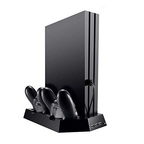 OSTENT Dual Controller Ladegerät Lüfter USB Hub Vertikale Ständer für Sony PS4 / Slim/Pro Konsole
