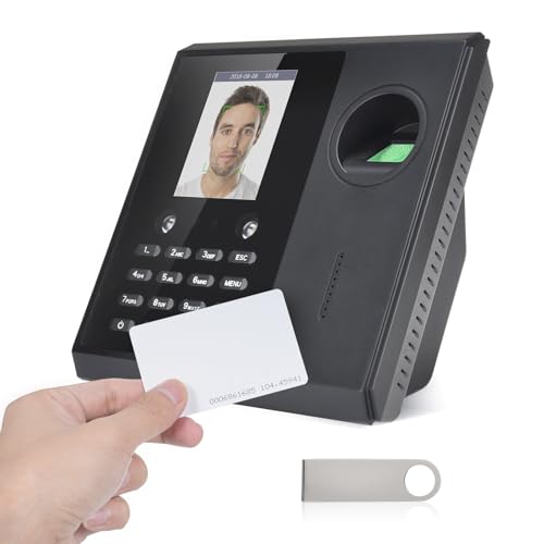 Bisofice F16 Zeiterfassung für Kleinbetriebe Zeiterfassung Fingerabdruck-Passwort-Anwesenheits-Maschine, Unterstützen Sie die Gesichtserkennung, Fingerscans, RFID, Passwortüberprüfung