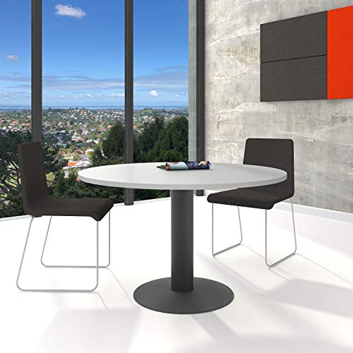 Weber Büro Optima runder Besprechungstisch Esstisch Küchentisch Tisch Perlgrau Rund Ø 120 cm