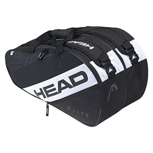 HEAD Unisex – Erwachsene Elite Padel Supercombi Tennis Tasche, schwarz/weiß, One Size