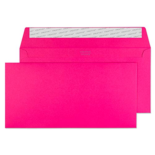 Blake Creative Colour 25242 Farbige Briefumschläge Haftklebung Schockierendes Pink DL+ 114 x 229 mm 120 g/m² | 25 Stück