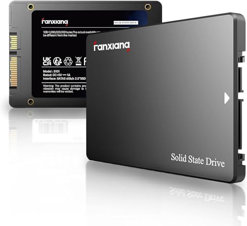fanxiang SATA SSD Interne Festplatte SATA III 2.5 Zoll, 550MB/s Lesen, 500MB/s Schreiben, mit SLC Cache und TLC 3D-NAND, Ideal für Laptop, Desktop und Spielkonsole (S101) (512GB)
