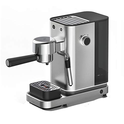 WMF Lumero Espressomaschine Siebträger 1400 Watt, Siebträgermaschine, 3 Einsätzen, für 1-2 Tassen Espresso, auch für Pads, 15 bar, Tassenabstellfläche, Milchaufschäumdüse, edelstahl matt