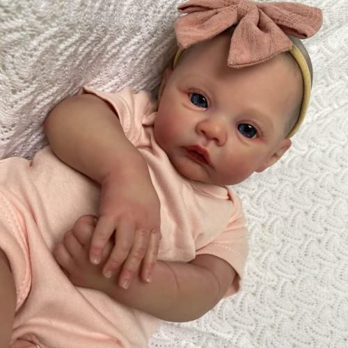 Zero pam Reborn Baby Puppe 19 Zoll Silikon Baby Mädchen Babypuppe Wie Echtes Baby Lebensechte Babypuppen Mit Blaue Augen