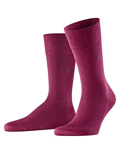 Burlington Herren Socken Leeds M SO Wolle einfarbig 1 Paar, Rot (Merlot 8005), 40-46