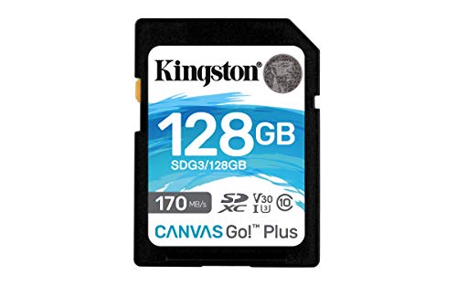 Kingston SDG3/128GB SD Speicherkarte ( 128GB SDXC Canvas Go Plus 170R C10 UHS-I U3 V30 )