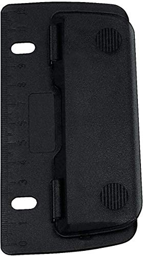 Wedo 67801 Taschenlocher Kunststoff (zum Abheften für 8 cm Lochung, 2 fach, mit 12 cm Skala) schwarz