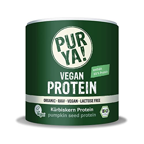 PURYA! BIO Kürbiskern Protein-Pulver für Smoothies, Shakes, Salate oder Müslis, veganes Protein für pflanzliche Ernährung und Muskelaufbau, vegan und laktosefrei, 250g