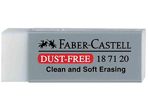 Faber-Castell Radiergummi, Kunststoff, ohne PVC, 62 x 22 x 13 mm, Grau, 10 Stück