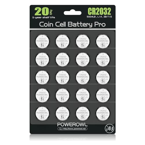CR2032, POWEROWL 3v Lithium knopfzelle CR2032 Batterien 20 Stück, DL2032/ KCR2032/ BR2032/ ECR2032 Gerätebatterien