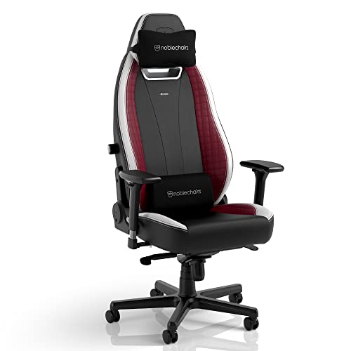noblechairs Legend Gaming Stuhl Schwarz/Weiß/Rot - PC Gaming Chair 150 kg Belastbarkeit Gamer-Stuhl - Gaming Sessel - PC Stuhl Gaming - 4D-Armlehnen