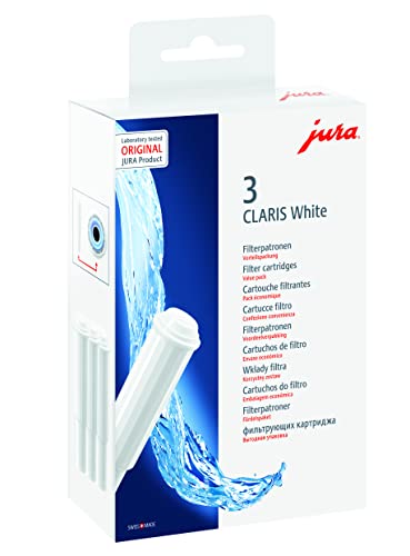 JURA original - CLARIS White Filterpatrone gegen Kalkablagerungen - TÜV-zertifizierte Hygiene - 3er-Pack - 68739