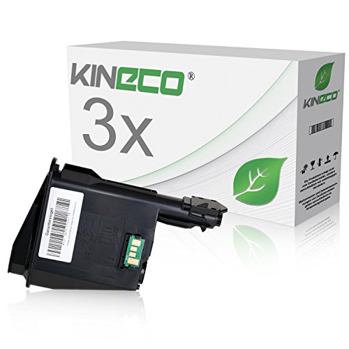 3 Toner kompatibel mit Kyocera TK1125 FS-1061DN 1325 MFP - 1T02M70NL0 - Schwarz je 2.100 Seiten