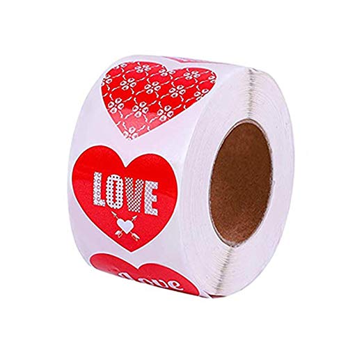FORVIX 50-500 stücke Happy Valentines Day Wedding Love Aufkleber Herz Briefmarken Seal Etiketten für Umschläge Erwachsene Liebhaber Geschenke Party Decor (Color : QY842 100pcs)