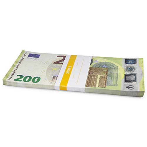 Litfax GmbH 200€ Euroschein/Euro-Geldscheine ca. 199x103 mm/banderoliert, je Pack. 75 Stück (1 PG) …