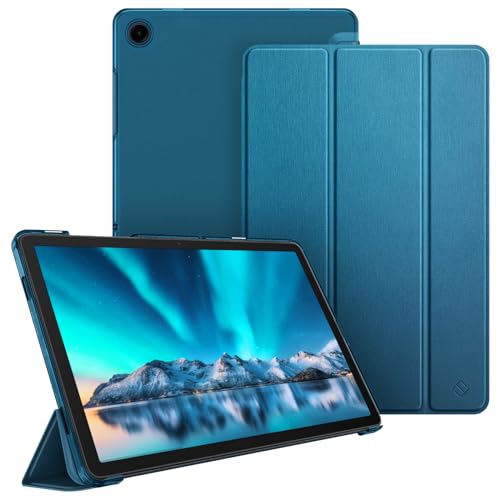 Fintie Hülle für Samsung Galaxy Tab A9 Plus 11 Zoll 2023, Ultradünn Schutzhülle mit Translucent Rückseite Cover mit Auto Schlaf/Wach Funktion für Samsung Tablet A9+ SM-X210/X216/X218, Pfauenblau