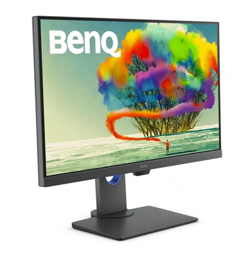 BenQ PD2705Q Grafiker Monitor (AQCOLOR Technologie, 27 Zoll, QHD, IPS, USB-C-Laden, DP / HDMI, KVM, Hardware kalibriert, Höhenverstellbar), MacBook kompatibel, schwarz