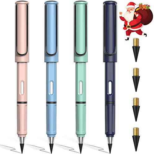 ALECPEA Ewiger Bleistift, 4 Stück Tintenloser, Langlebiger Magischer Bleistifte Set – Magic Pencil, Unendlicher mit edler Optik