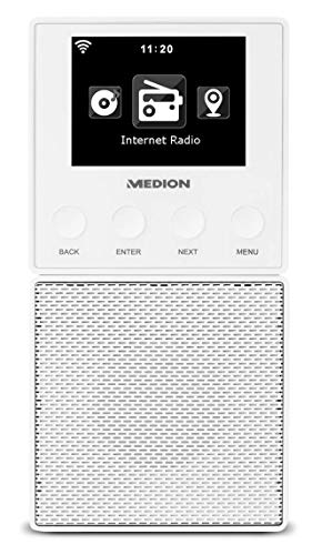MEDION E85032 MD 87248 WLAN Internet Küchen Steckdosenradio (abnehmbarem Streaming Lautsprecher, integriertes Netzteil mit Ladefunktion, DLNA, UPnP, Steuerung per App)