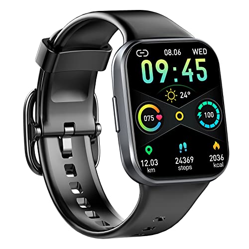Smartwatch für Damen Herren, Fitnessuhr mit 1,69' Touchscreen Smart Watch Uhr, Fitness Tracker, Pulsuhr Herzfrequenz Schlafmonitor Schrittzähler Kalorien, IP68 Wasserdicht Sportuhr für iOS Android