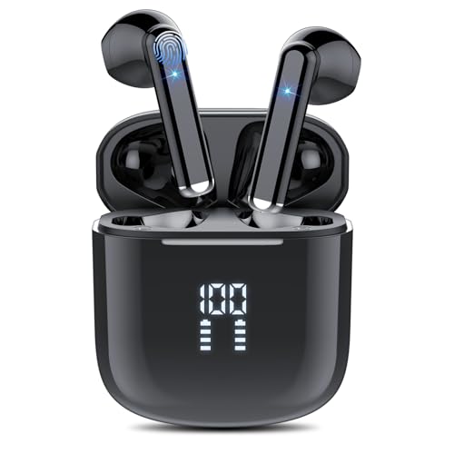 OYIB Bluetooth Kopfhörer In Ear, 2023 Neue Bluetooth 5.3 Kabellos mit 4 ENC Mikro, Immersiver HiFi Touch Control Ohrhörer mit LED Anzeige, 25H, IPX7 Wasserdicht, beim Joggen