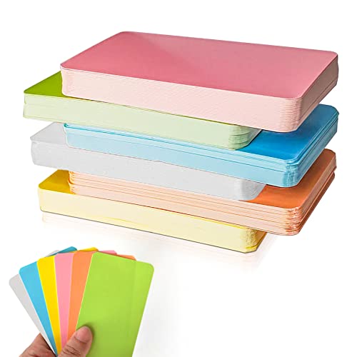 200 Stück Blanko Kraftpapier Karten,6 Farben DIY Papier Karten Wortkarten Karteikarten Mitteilungskarten Visitenkarten Lernkarten Memory Karten für Graffiti Nachricht Gedächtnis Lernen